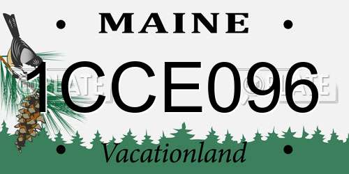 1CCE096 Maine License Plate