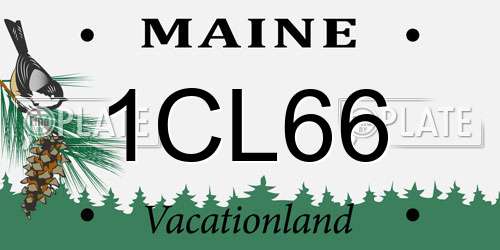 1CL66 Maine License Plate