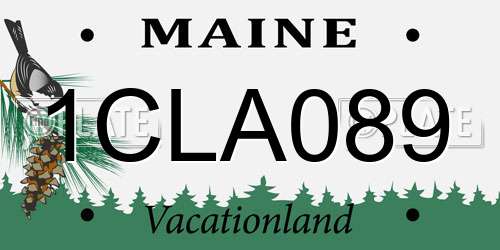 1CLA089 Maine License Plate