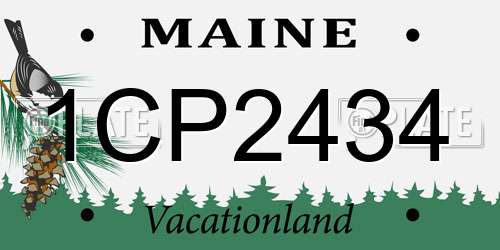 1CP2434 Maine License Plate