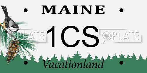 1CS Maine License Plate