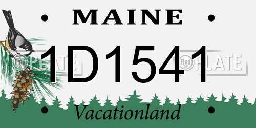 1D1541 Maine License Plate