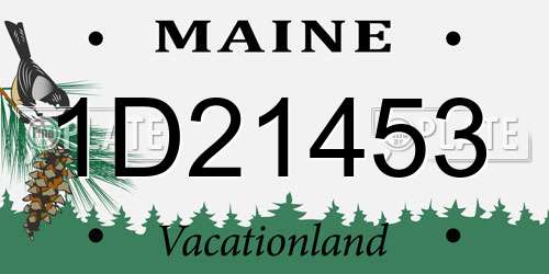 1D21453 Maine License Plate