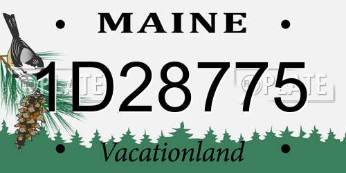 1D28775 Maine License Plate