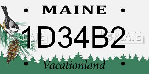 1D34B2 Maine License Plate