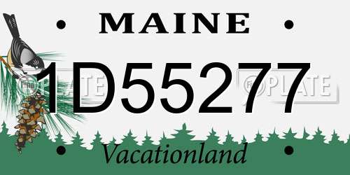 1D55277 Maine License Plate