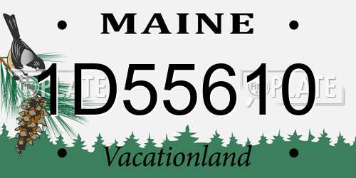 1D55610 Maine License Plate