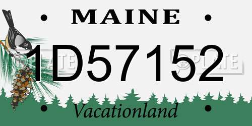 1D57152 Maine License Plate
