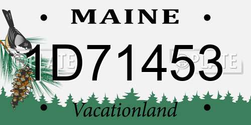 1D71453 Maine License Plate