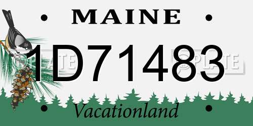 1D71483 Maine License Plate