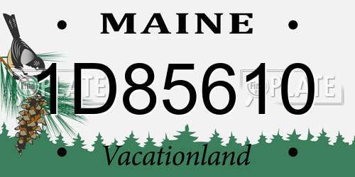 1D85610 Maine License Plate
