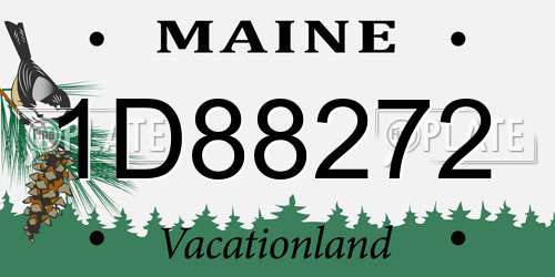 1D88272 Maine License Plate