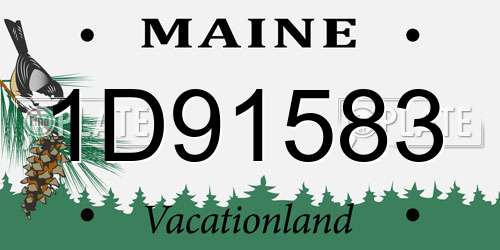 1D91583 Maine License Plate