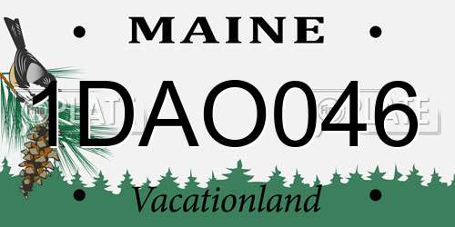 1DAO046 Maine License Plate