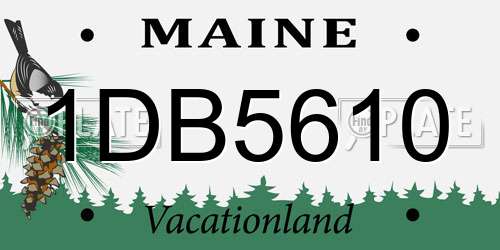 1DB5610 Maine License Plate