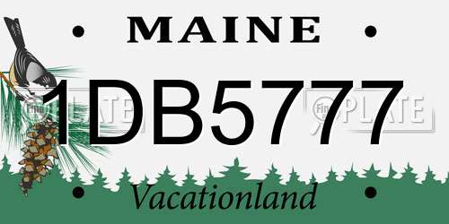 1DB5777 Maine License Plate