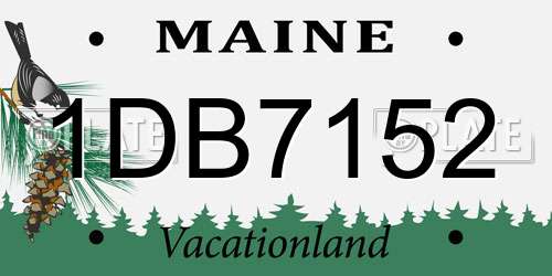 1DB7152 Maine License Plate