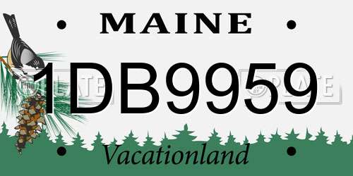 1DB9959 Maine License Plate