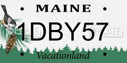 1DBY57 Maine License Plate