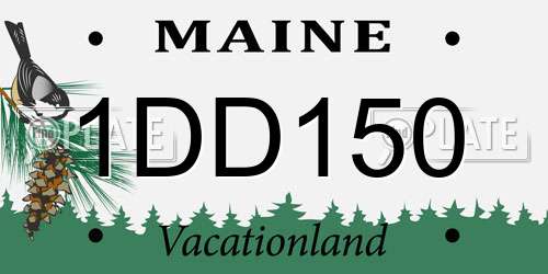 1DD150 Maine License Plate