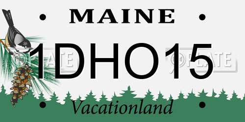 1DHO15 Maine License Plate