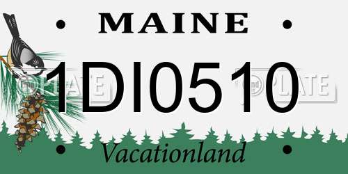1DI0510 Maine License Plate