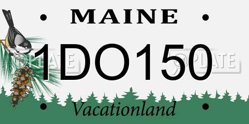 1DO150 Maine License Plate