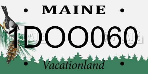 1DOO060 Maine License Plate
