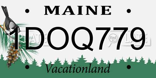 1DOQ779 Maine License Plate