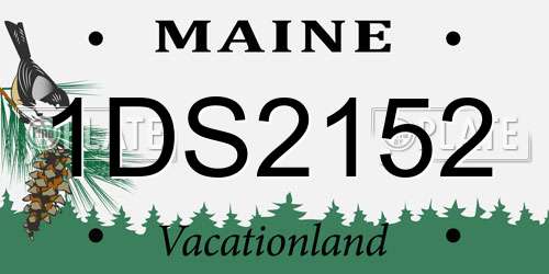 1DS2152 Maine License Plate