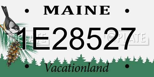 1E28527 Maine License Plate