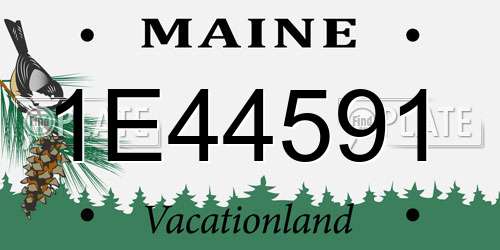 1E44591 Maine License Plate