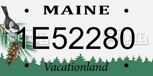 1E52280 Maine License Plate