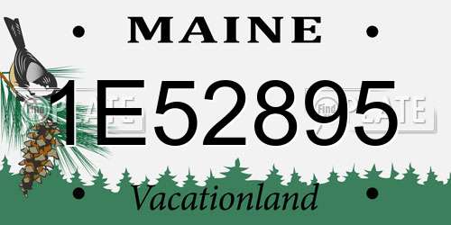 1E52895 Maine License Plate