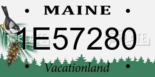 1E57280 Maine License Plate