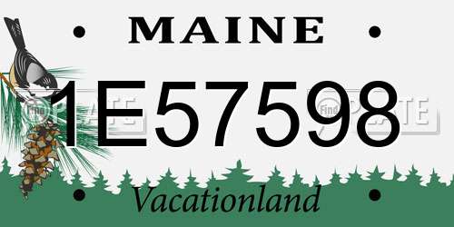 1E57598 Maine License Plate