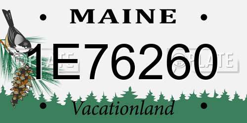 1E76260 Maine License Plate