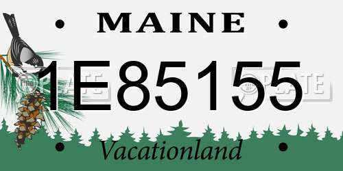 1E85155 Maine License Plate