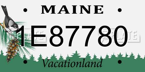 1E87780 Maine License Plate