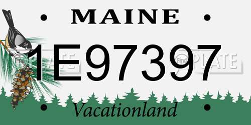 1E97397 Maine License Plate
