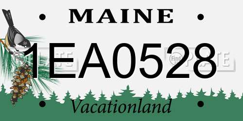 1EA0528 Maine License Plate