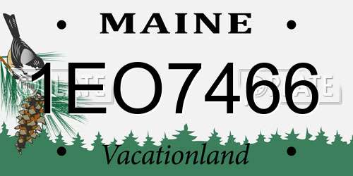 1EO7466 Maine License Plate