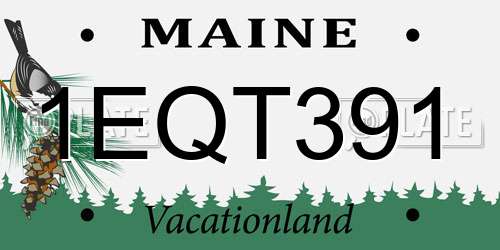1EQT391 Maine License Plate