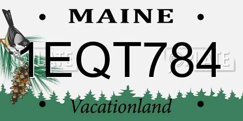 1EQT784 Maine License Plate