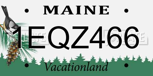 1EQZ466 Maine License Plate