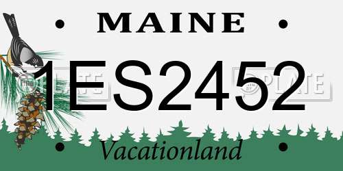1ES2452 Maine License Plate