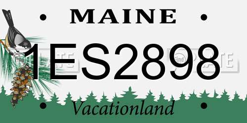 1ES2898 Maine License Plate