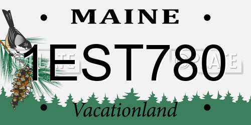 1EST780 Maine License Plate