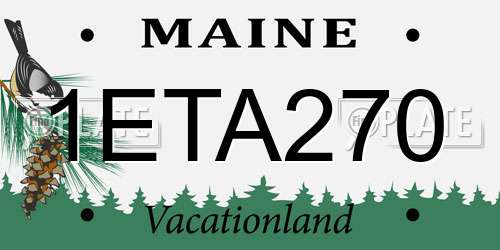1ETA270 Maine License Plate