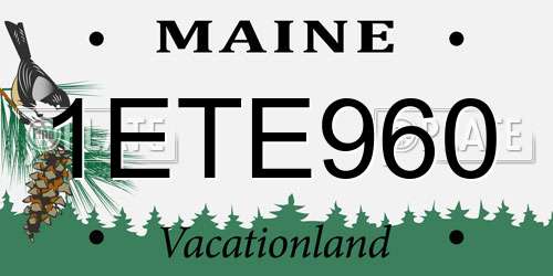 1ETE960 Maine License Plate
